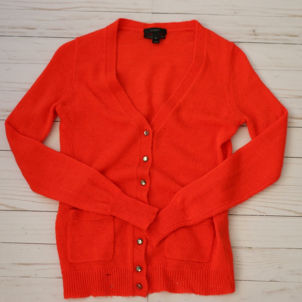 JCREW bright orange Cardigan